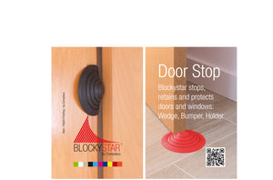 Blockystar Ovni door stops/wedges. WindowStop Black